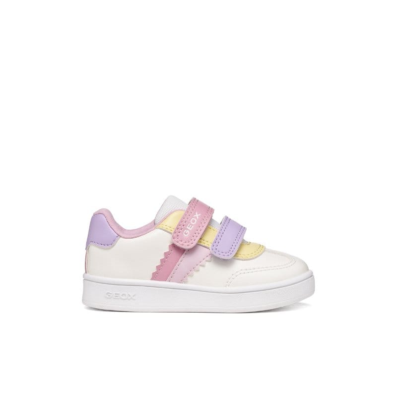 Geox Kids Geox Infants Girls White Double Strap Eclyper Sneakers - B665MA
