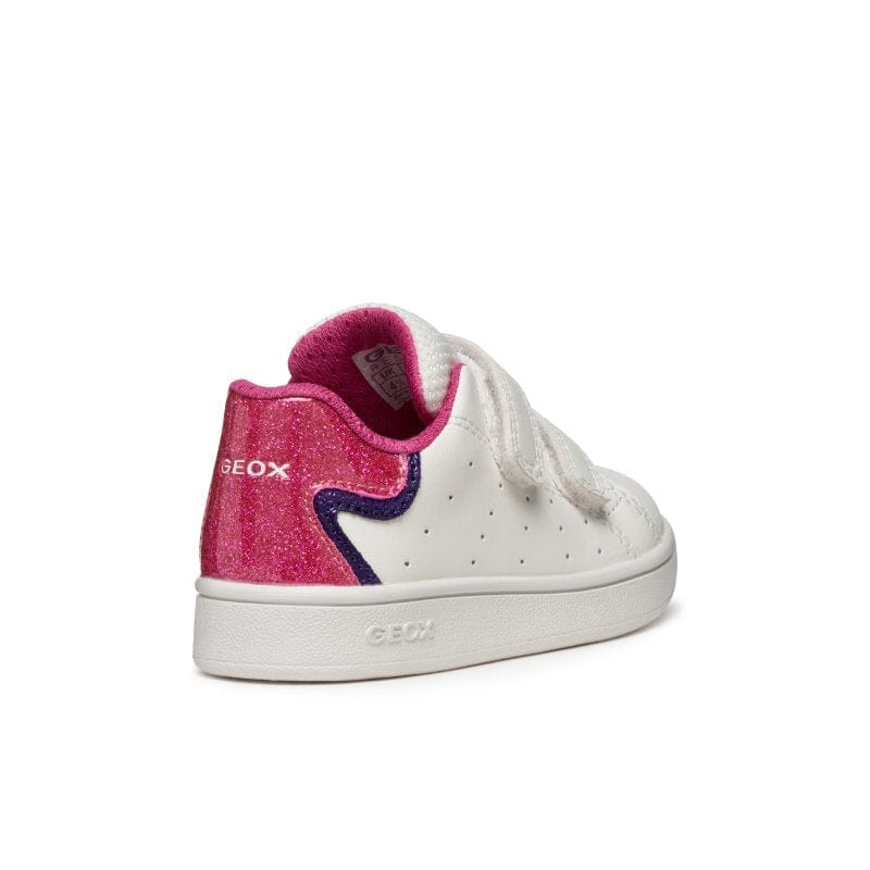 Geox Kids Geox Infants Girls White Double Straps Eclyper Sneakers - B365MA