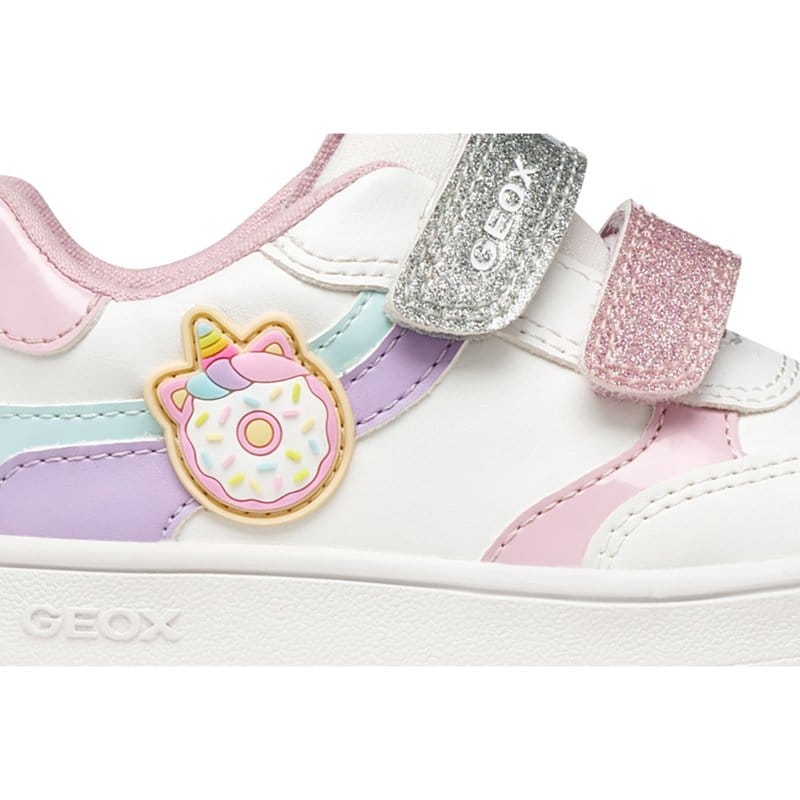 Geox Kids Geox Infants Girls White Riptape Closure Eclyper Sneakers -  B655MB