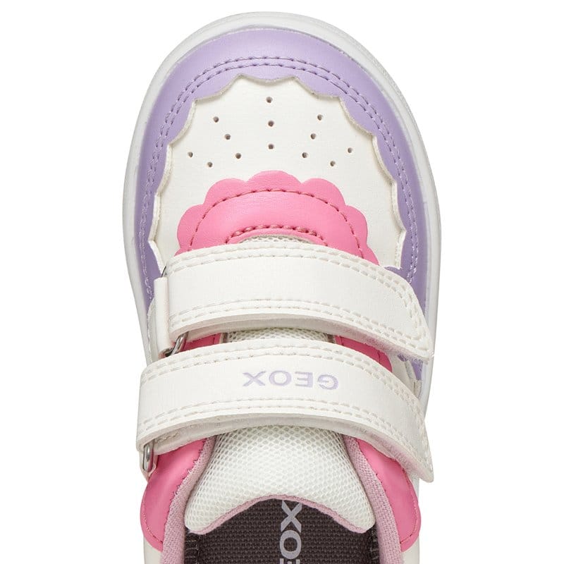Geox Kids Geox Infants Girls White with Straps Eclyper Sneakers - B555MA
