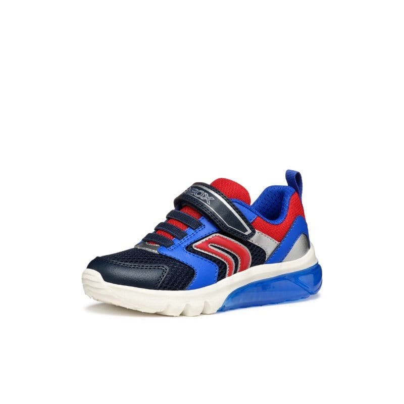 Geox Kids Geox Junior Blue Ciberdron Boys Shoes With Lights J45LBC