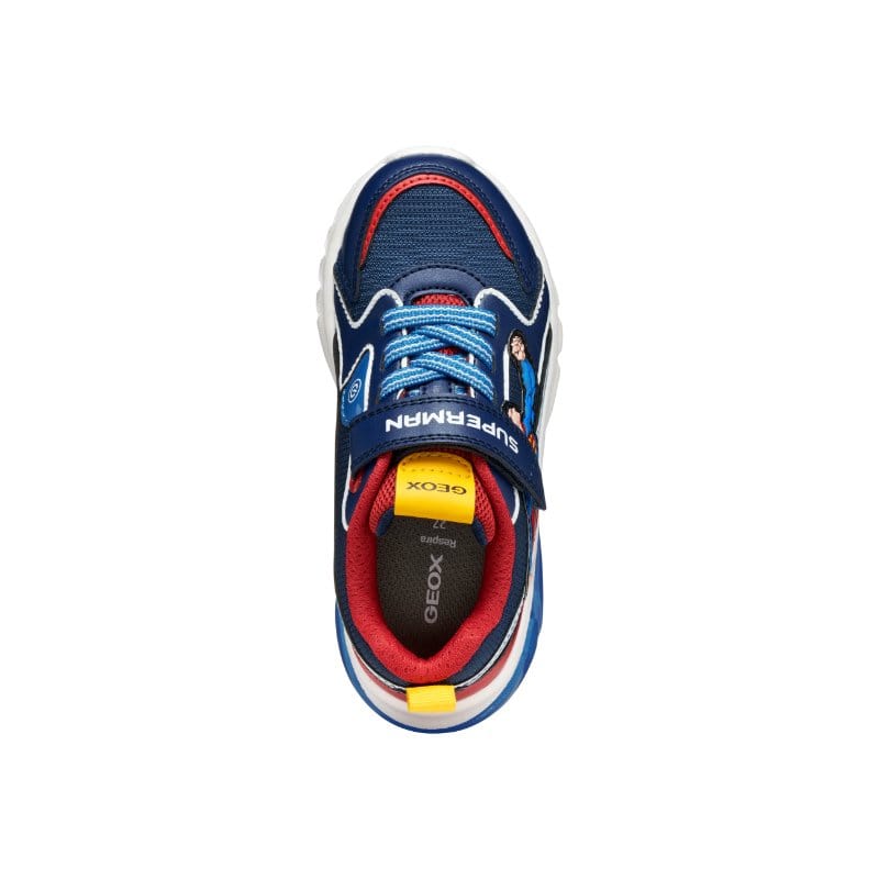 Geox Kids Geox Junior Boys Blue Ciberdron Superman Sneakers -  J56LBD
