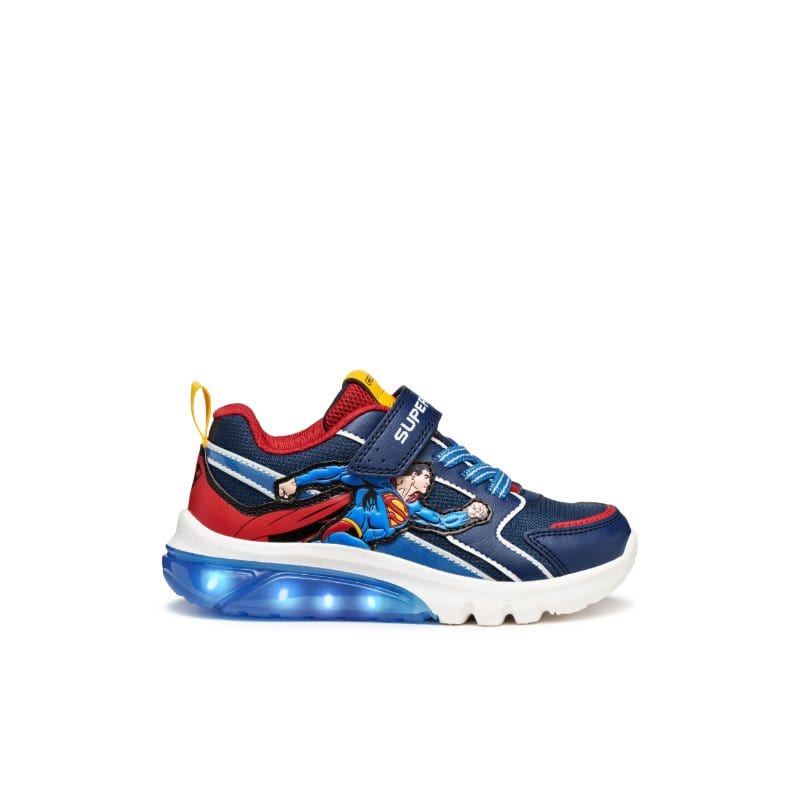 Geox Kids Geox Junior Boys Blue Ciberdron Superman Sneakers -  J56LBD