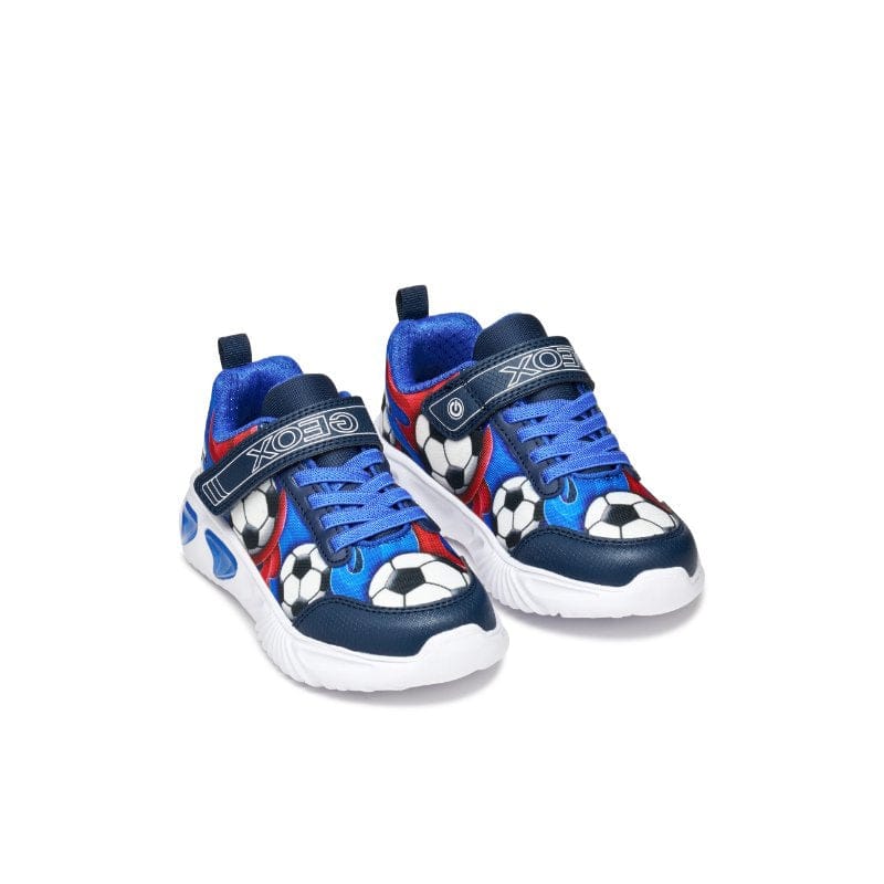 Geox Kids Geox Junior Boys Navy Lights Up Sole Assister Sneakers - J45DZB