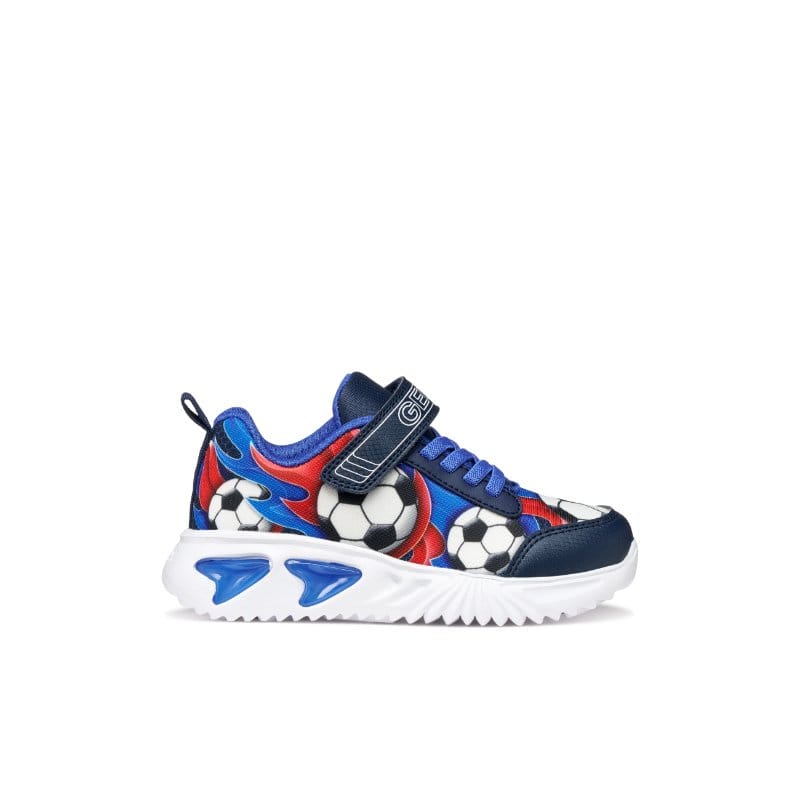 Geox Kids Geox Junior Boys Navy Lights Up Sole Assister Sneakers - J45DZB