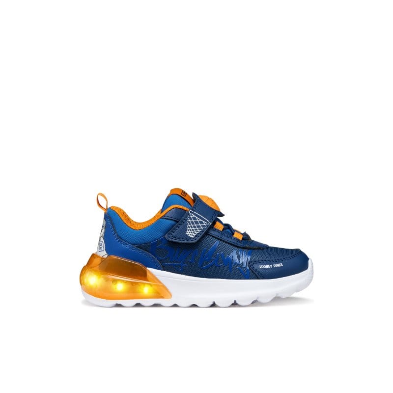 Geox Kids Geox Junior Boys Navy Looney Tunes Activart Illuminus Sneakers - J65LYA
