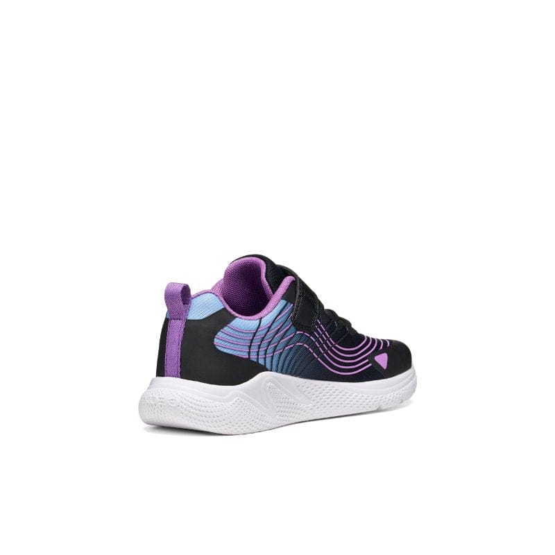 Geox Kids Geox Junior Girl Black Velcro Strap Sprintye Sneakers - J66FWB