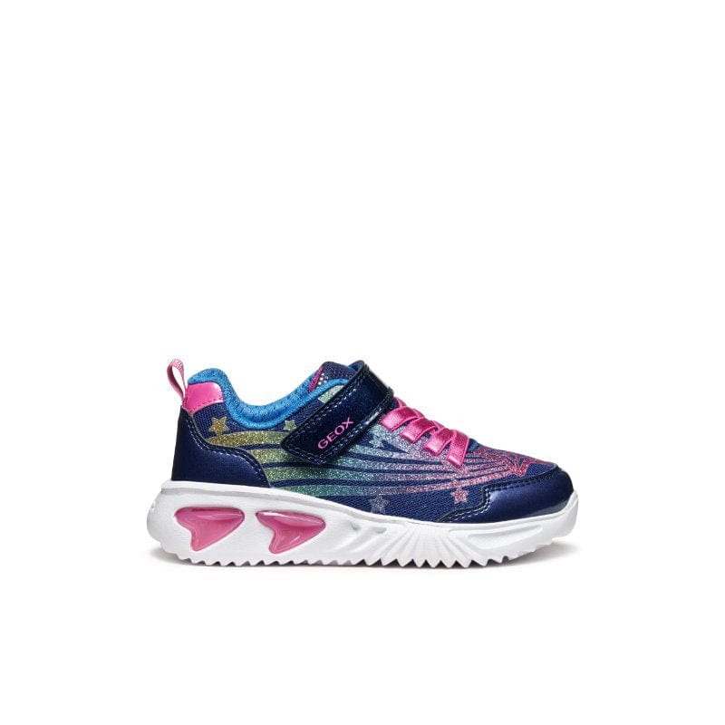 Geox Kids Geox Junior Girl Blue Assister With Lights Sneakers -  J56E9B