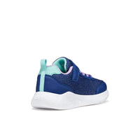 Geox Kids Geox Junior Girl Blue Riptape Closure Canvas Sprintye Sneakers - J55FWA