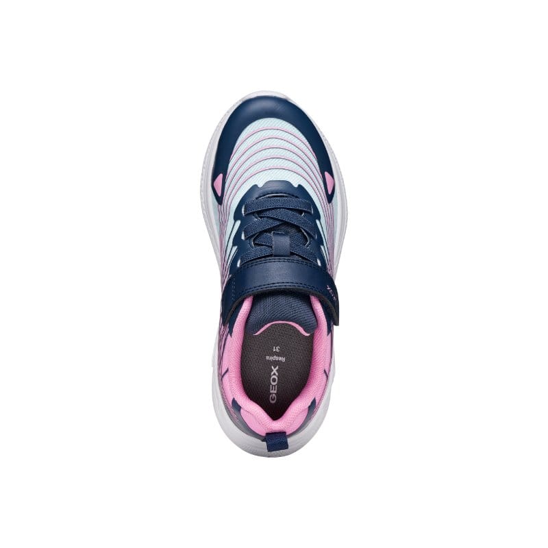 Geox Kids Geox Junior Girl Blue Velcro Strap Sprintye Sneakers - J66FWB