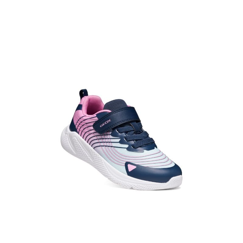 Geox Kids Geox Junior Girl Blue Velcro Strap Sprintye Sneakers - J66FWB