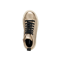Geox Kids Geox Junior Girl Gold Laquinny High Top Sneakers - J56M3F