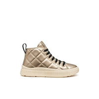 Geox Kids Geox Junior Girl Gold Laquinny High Top Sneakers - J56M3F