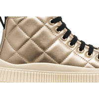 Geox Kids Geox Junior Girl Gold Laquinny High Top Sneakers - J56M3F