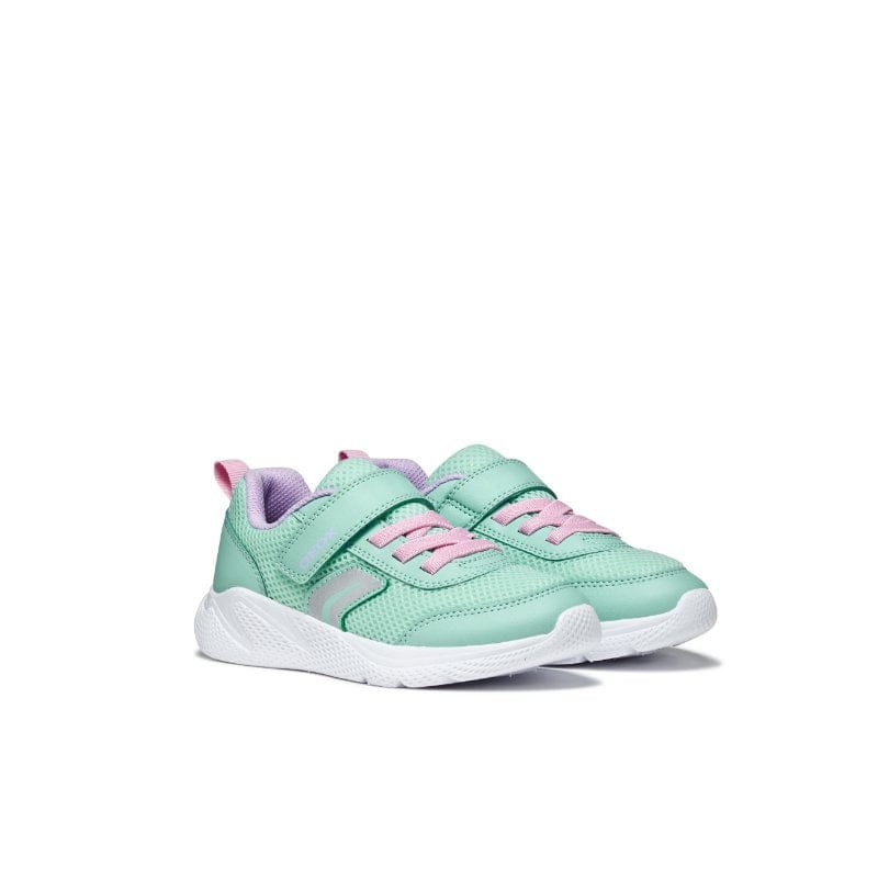 Geox Kids Geox Junior Girl Green Canvas Single Riptape Sprintye Sneakers - J36FWB