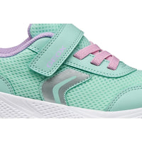 Geox Kids Geox Junior Girl Green Canvas Single Riptape Sprintye Sneakers - J36FWB