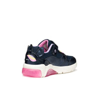 Geox Kids Geox Junior Girl Navy Fadinlight With Lights Sneakers - J55M4A