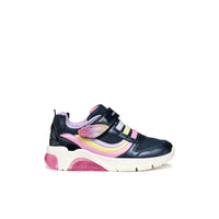 Geox Kids Geox Junior Girl Navy Fadinlight With Lights Sneakers - J55M4A