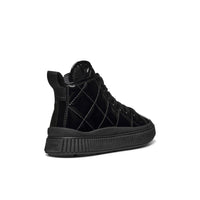 Geox Kids Geox Junior Girl Patent Black High Top Laquinny Sneakers - J56M3F