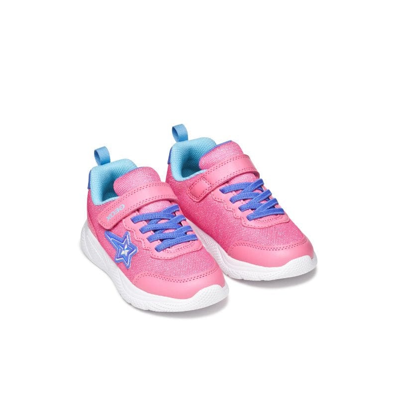 Geox Kids Geox Junior Girl Pink Riptape Closure Canvas Sprintye Sneakers - J55FWA