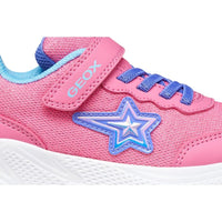 Geox Kids Geox Junior Girl Pink Riptape Closure Canvas Sprintye Sneakers - J55FWA
