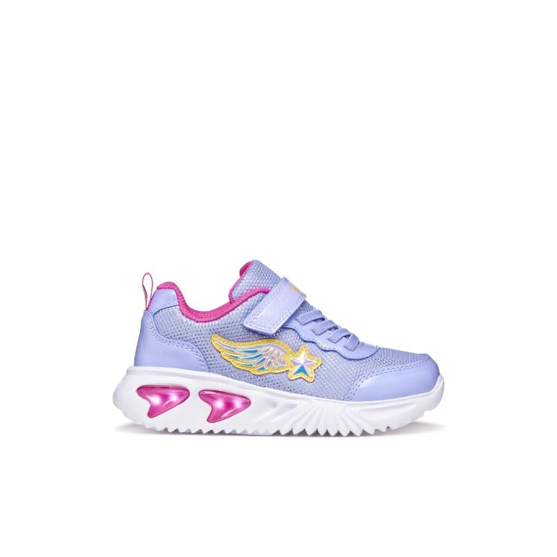 Geox Kids Geox Junior Girl Purple Lights Up Sole Assister Sneakers - J55E9B