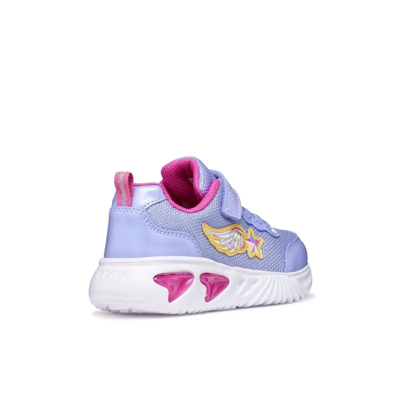Geox Kids Geox Junior Girl Purple Lights Up Sole Assister Sneakers - J55E9B