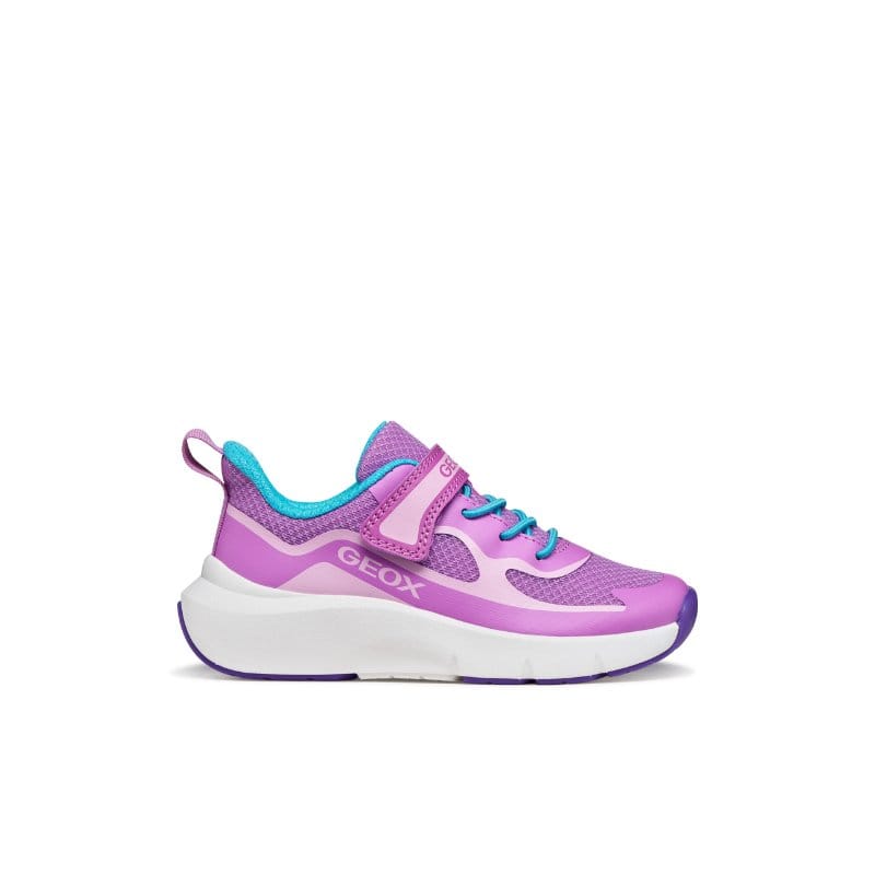 Geox Kids Geox Junior Girl Purple Low Top Single Riptape Pro Ran Sneakers - J65PAC