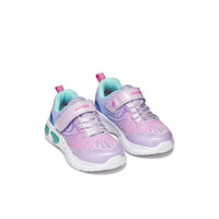 Geox Kids Geox Junior Girl Purple Riptape with Lights Assister Sneakers - J65E9A