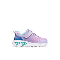 Geox Kids Geox Junior Girl Purple Riptape with Lights Assister Sneakers - J65E9A