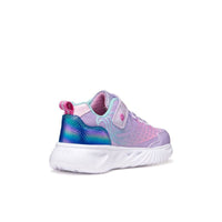 Geox Kids Geox Junior Girl Purple Riptape with Lights Assister Sneakers - J65E9A