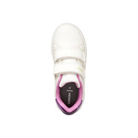 Geox Kids Geox Junior Girl White Velcro Straps Eclyper Sneakers - J45LRA