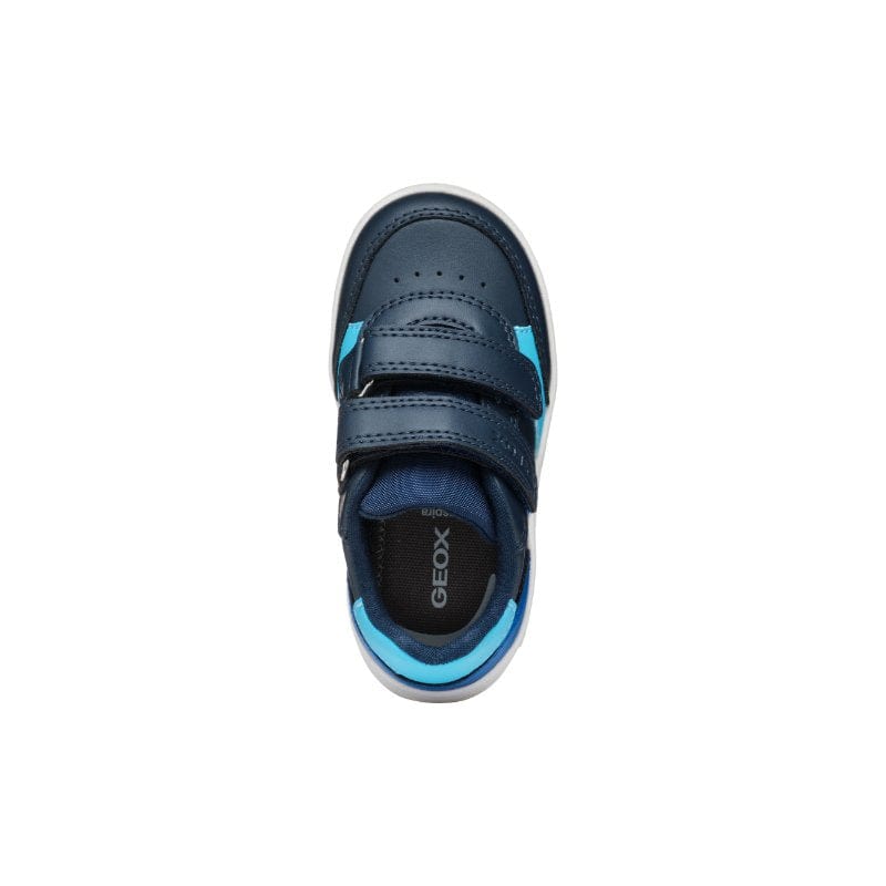 Geox Kids Geox Navy Eclyper Sneakers With Straps B555LA
