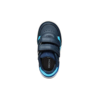 Geox Kids Geox Navy Eclyper Sneakers With Straps B555LA