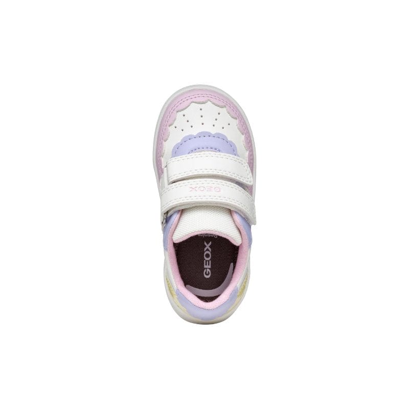 Geox Kids Geox White Eclyper Baby Sneakers With Straps B555MA