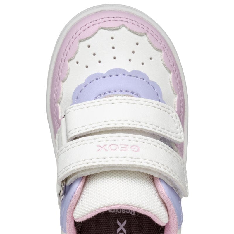 Geox Kids Geox White Eclyper Baby Sneakers With Straps B555MA