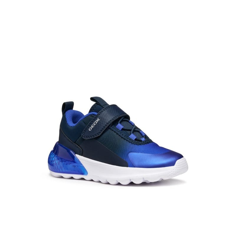 Geox Kids NAVY / 10UK Geox Junior Boys Navy Activart Illuminus Lights Sneakers - J56LYA