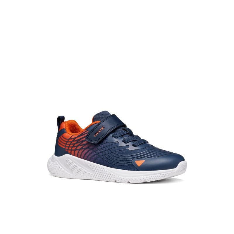 Geox Kids NAVY / 10UK Geox Junior Boys Navy Velcro Strap Sprintye Sneakers - J66GBB