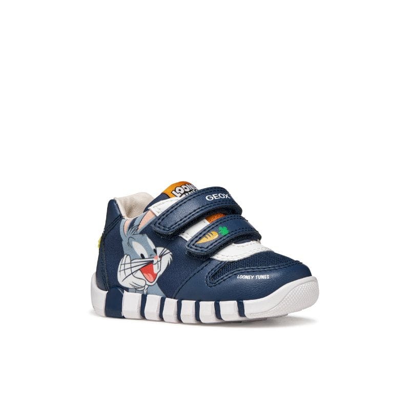 Geox Kids NAVY / 4.5UK Geox Infants Boys Navy Looney Tunes Iupidoo Sneakers - B6555B
