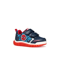 Geox Kids NAVY / 6UK Geox Infants Boys Navy Spider Man With Lights Lightyloo Sneakers -  B655ZC