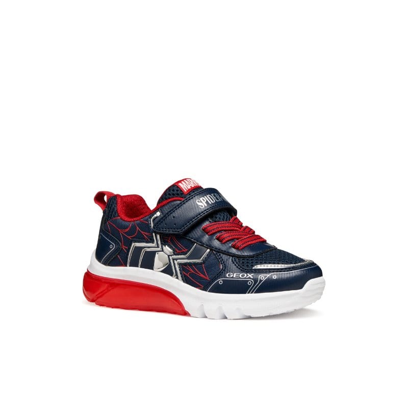 Geox Kids NAVY / 8.5UK Geox Junior Boys Navy Spider Man Ciberdron Sneakers - J65LBC