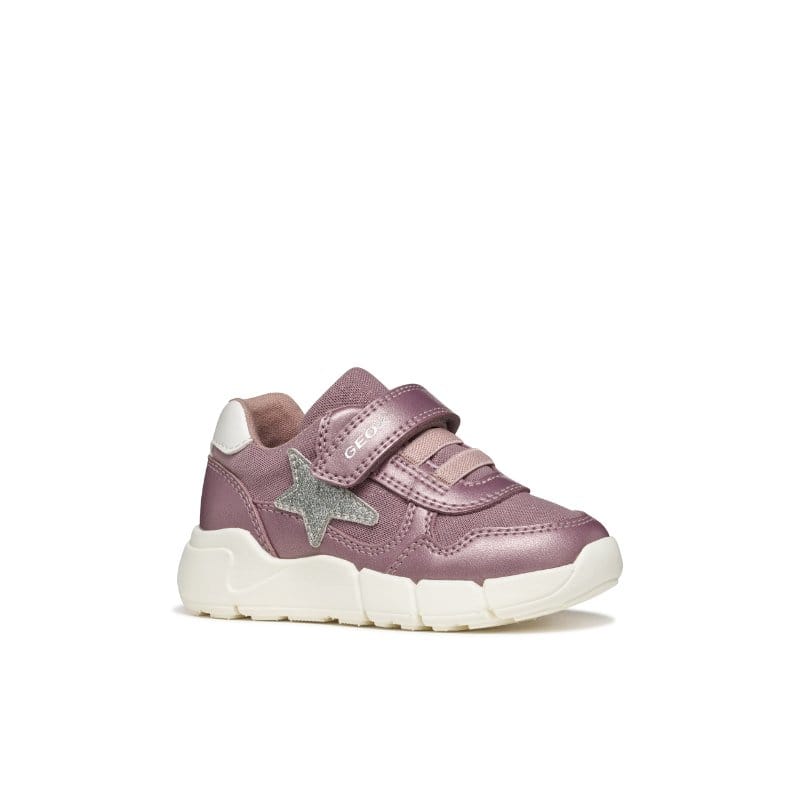 Geox Kids PINK / 3.5UK Geox Infants Girls Pink Lightweight Cushioned Flexyper Mini Sneakers - B566NB