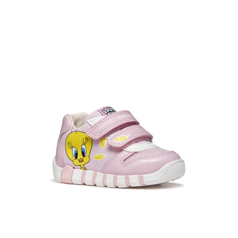 Geox Kids PINK / 4.5UK Geox Infants Girls Pink Looney Tunes Iupidoo Sneakers - B6558B