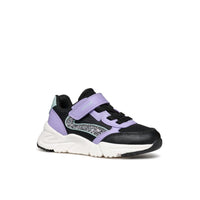 Geox Kids PURPLE / 10UK Geox Junior Girl Purple Glittery Loftus Sneakers - J46M2A