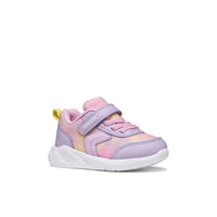 Geox Kids PURPLE / 4.5UK Geox Infants Girls Purple Low Top Sprintye Sneakers -  B454TD