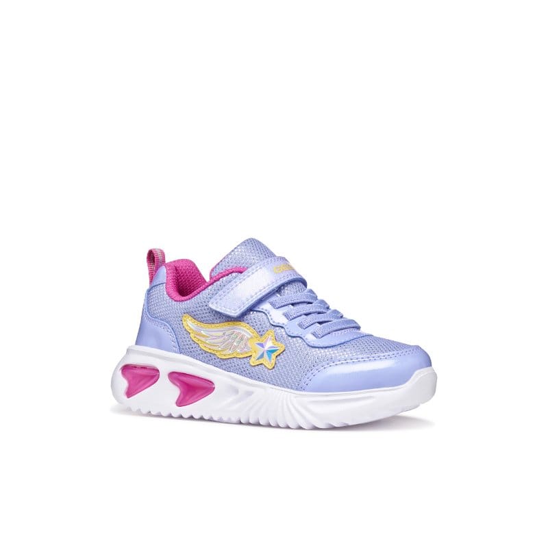 Geox Kids PURPLE / 8.5UK Geox Junior Girl Purple Lights Up Sole Assister Sneakers - J55E9B