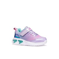 Geox Kids PURPLE / 8.5UK Geox Junior Girl Purple Riptape with Lights Assister Sneakers - J65E9A