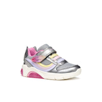 Geox Kids SILVER / 10UK Geox Junior Girl Silver Fadinlight With Lights Sneakers - J55M4A