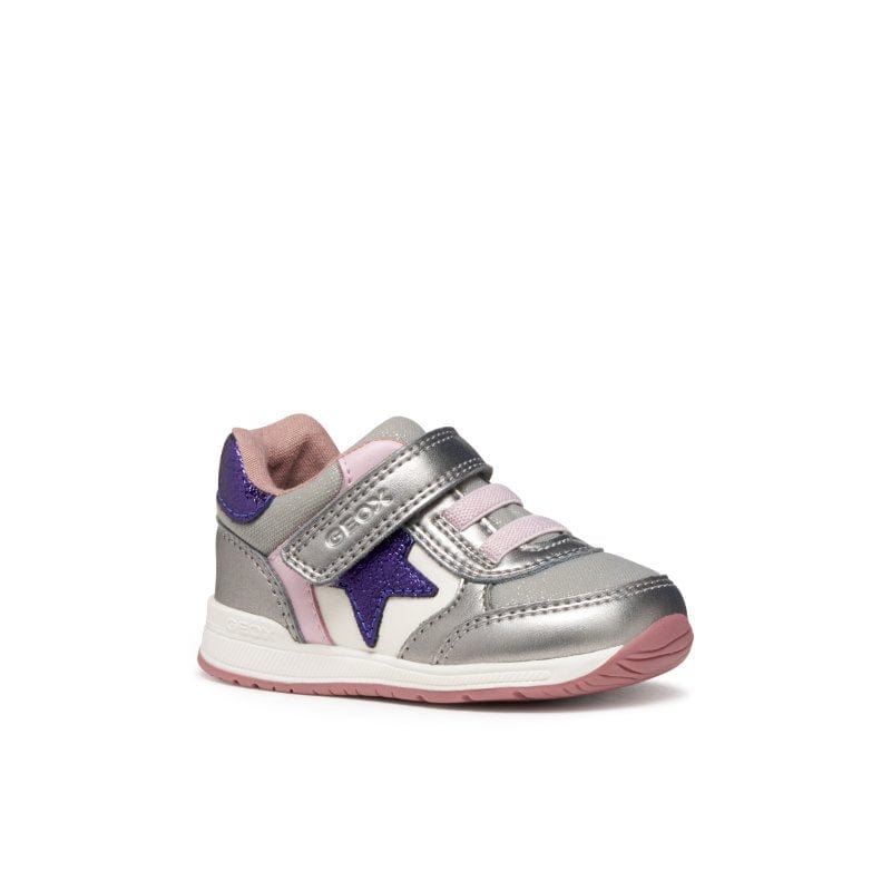 Geox Kids SILVER / 4.5UK Geox Infants Girls Silver B Rishon Sneakers -  B560LA