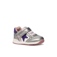 Geox Kids SILVER / 4.5UK Geox Infants Girls Silver B Rishon Sneakers -  B560LA